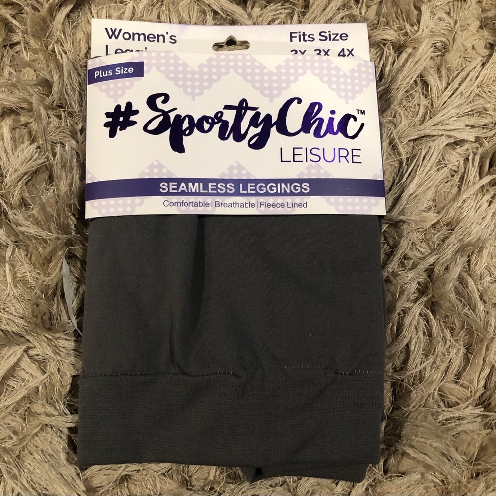 Sporty Chic Seamless Leggings,  2X